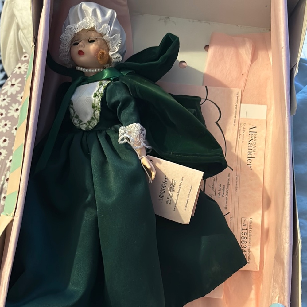 Madame Alexander Doll in Deep Green Attire